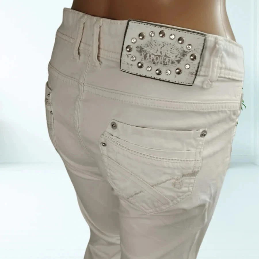 Kaporal model slam jeans - straight cropped cut - low waist - stretchy - impeccable white – photo 8